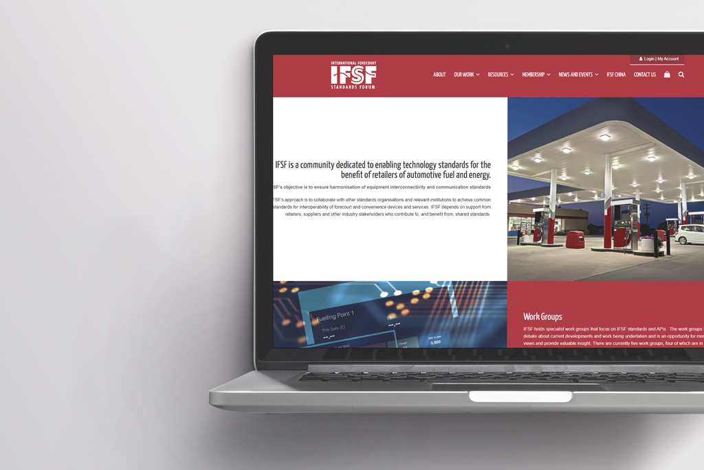 IFSF Website on laptop
